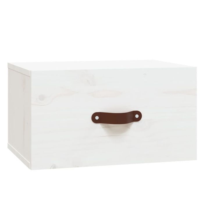 Table de chevet murale Blanc 40x29,5x22 cm - Photo n°2