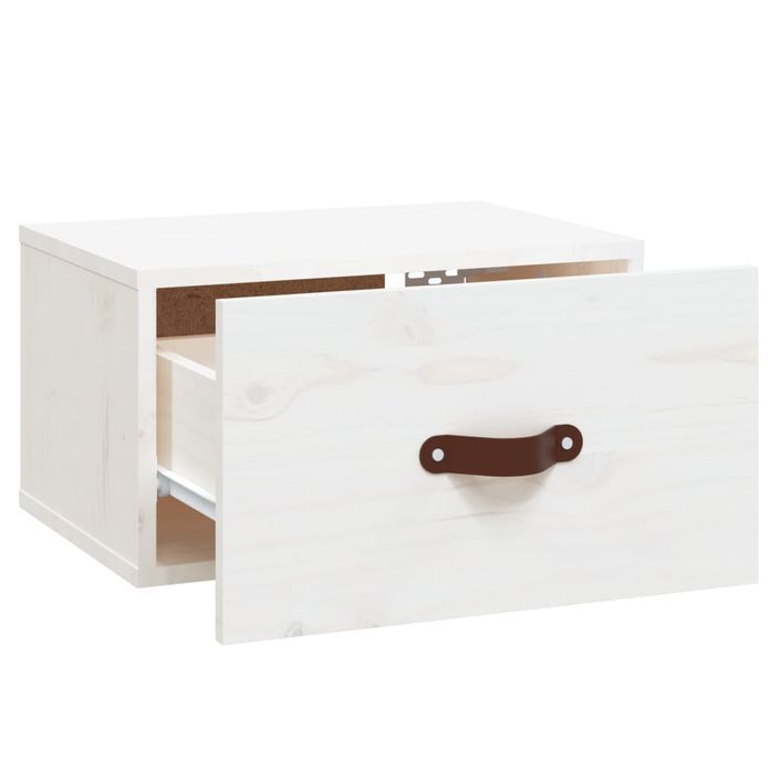 Table de chevet murale Blanc 40x29,5x22 cm - Photo n°7