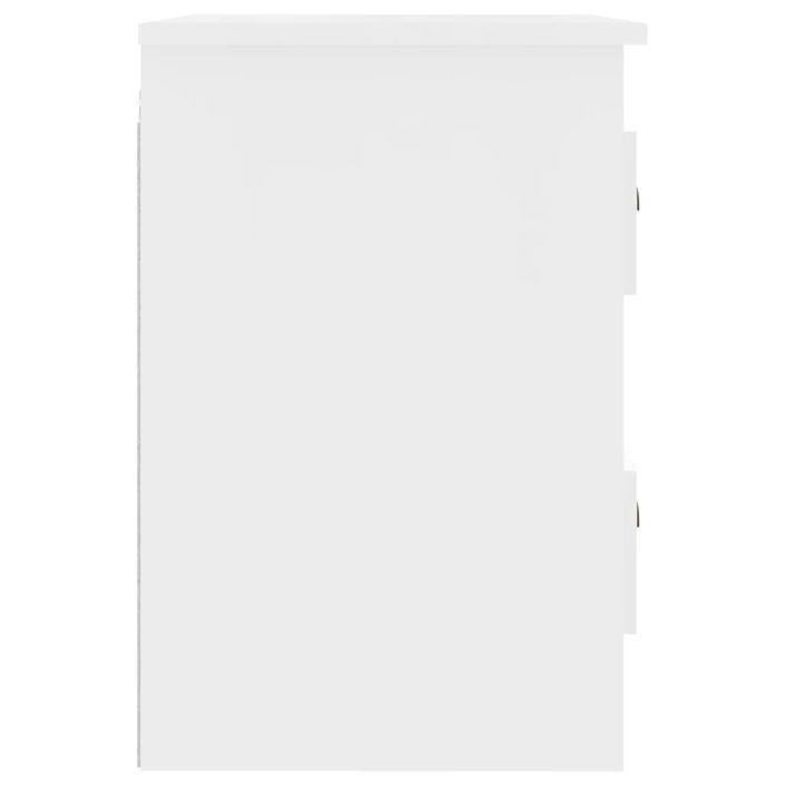 Table de chevet murale blanc 41,5x36x53 cm - Photo n°8