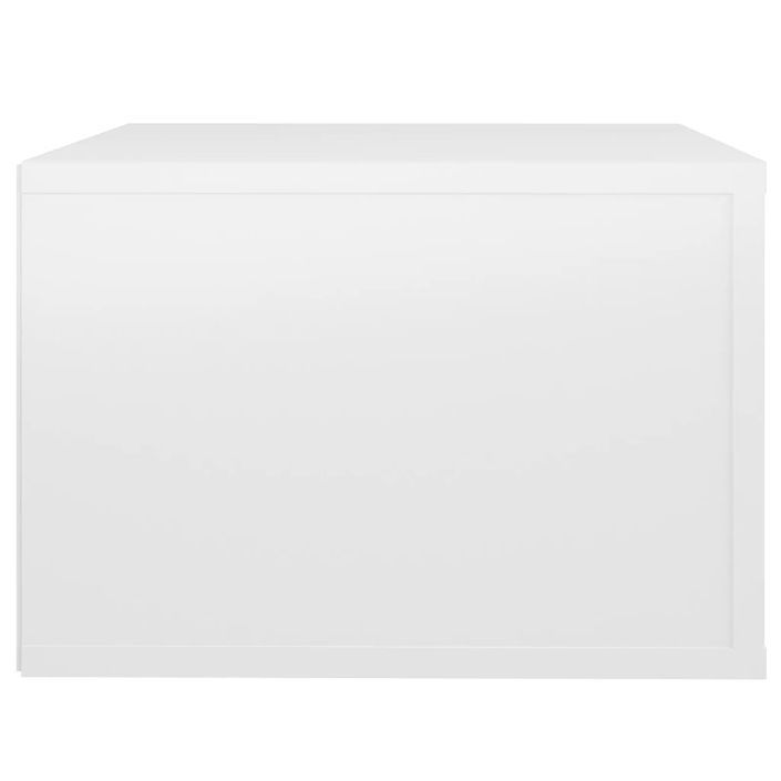 Table de chevet murale Blanc brillant 50x36x25 cm - Photo n°8