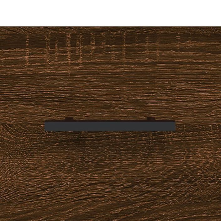 Table de chevet murale chêne marron 35x35x20 cm - Photo n°9