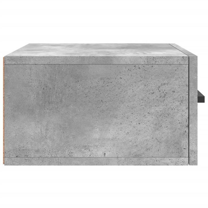 Table de chevet murale gris béton 35x35x20 cm - Photo n°7