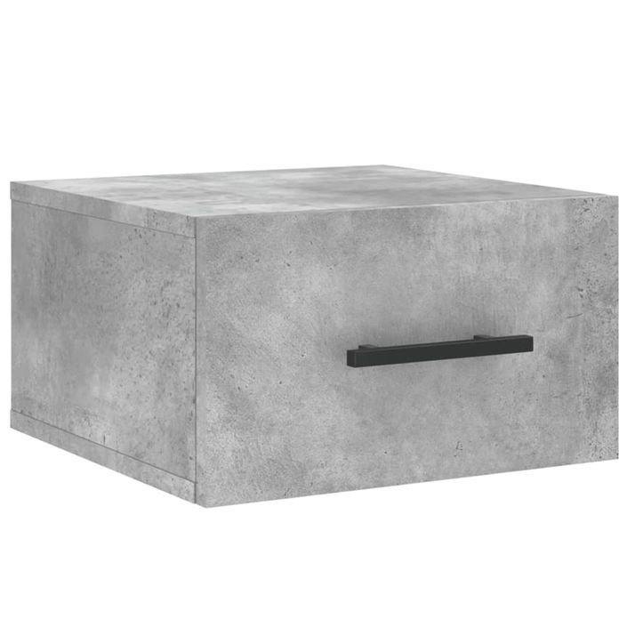 Table de chevet murale gris béton 35x35x20 cm - Photo n°1