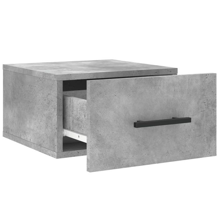 Table de chevet murale gris béton 35x35x20 cm - Photo n°6