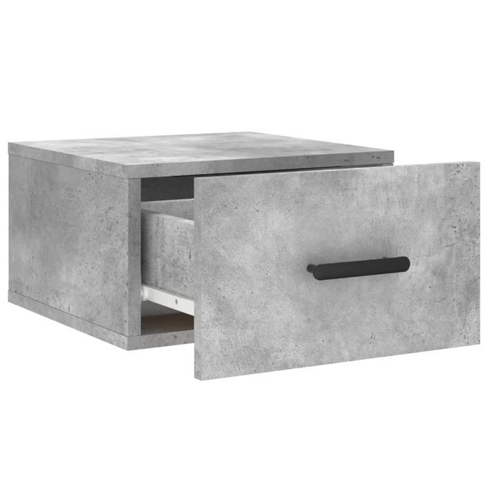 Table de chevet murale gris béton 35x35x20 cm - Photo n°6