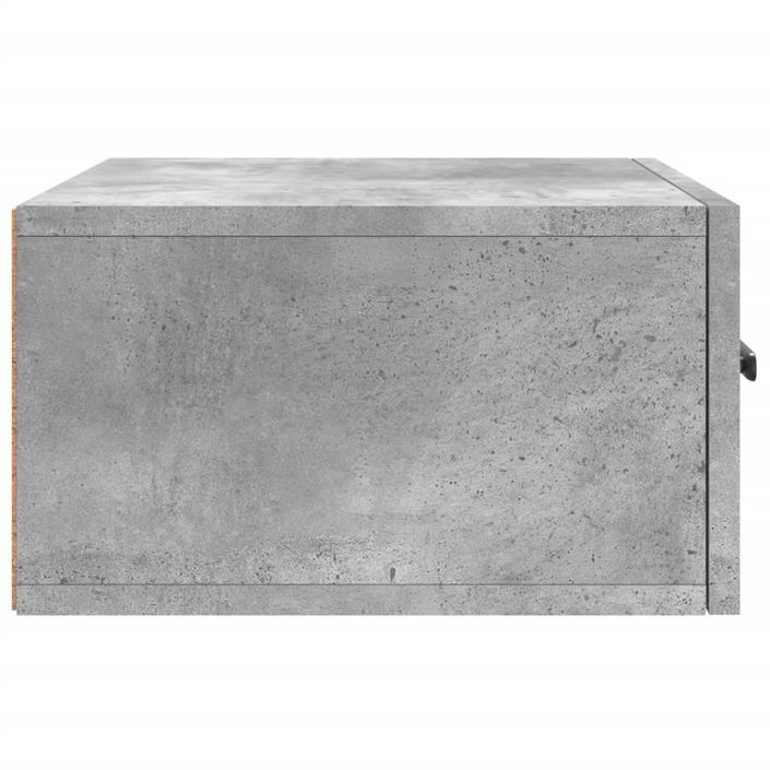 Table de chevet murale gris béton 35x35x20 cm - Photo n°7