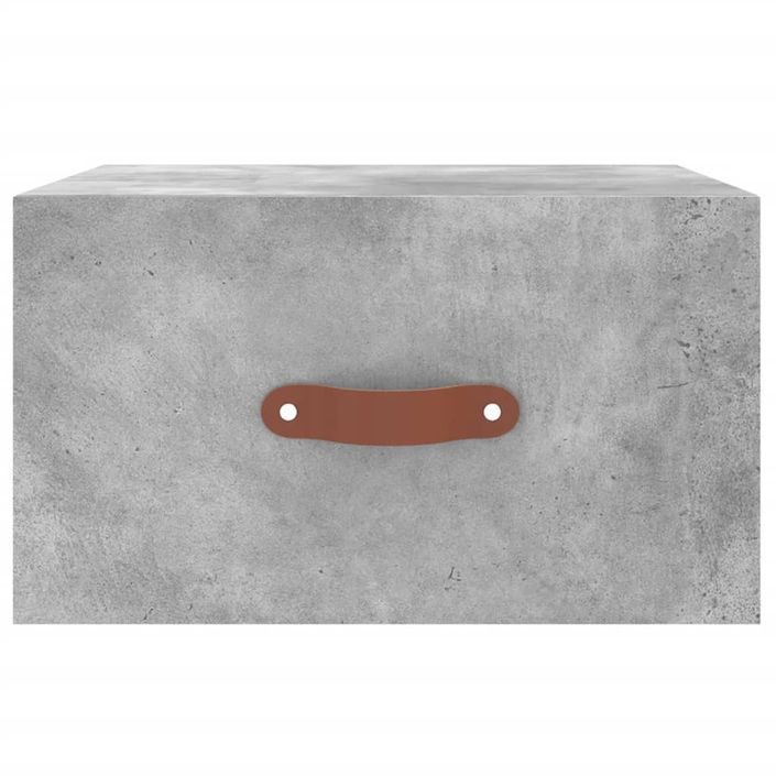 Table de chevet murale gris béton 35x35x20 cm - Photo n°5