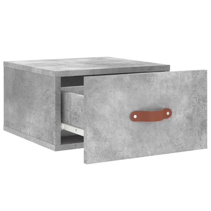 Table de chevet murale gris béton 35x35x20 cm - Photo n°6