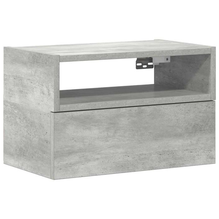 Table de chevet murale gris béton 45x26x28,5 cm - Photo n°2