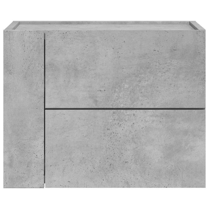 Table de chevet murale gris béton 45x30x35 cm - Photo n°4