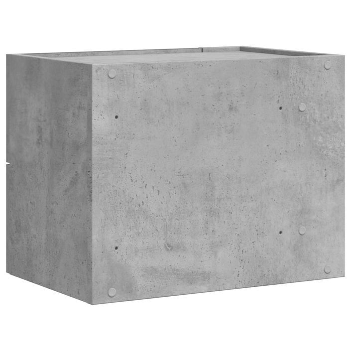 Table de chevet murale gris béton 45x30x35 cm - Photo n°6