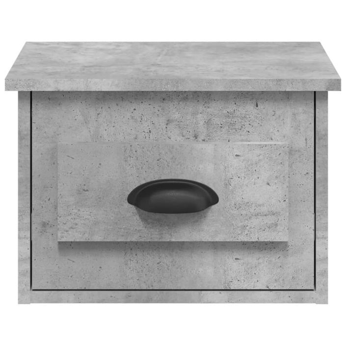 Table de chevet murale gris béton 50x36x40 cm - Photo n°6