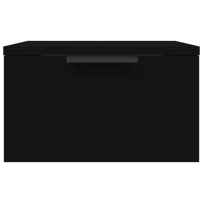 Table de chevet murale noir 34x30x20 cm - Photo n°6
