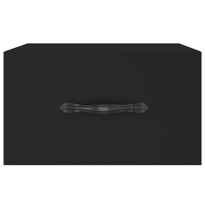 Table de chevet murale noir 35x35x20 cm - Photo n°5