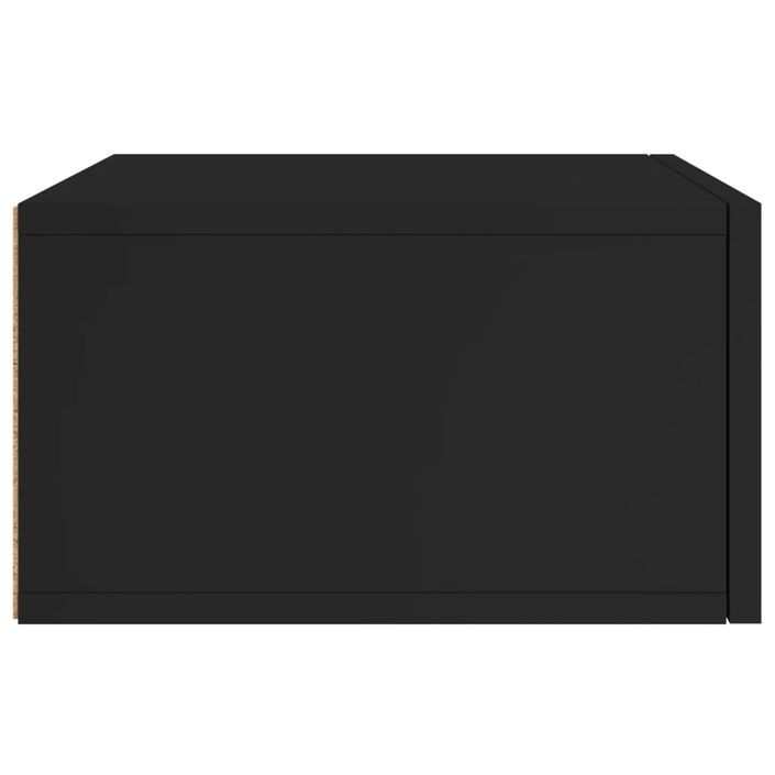 Table de chevet murale noir 35x35x20 cm - Photo n°7