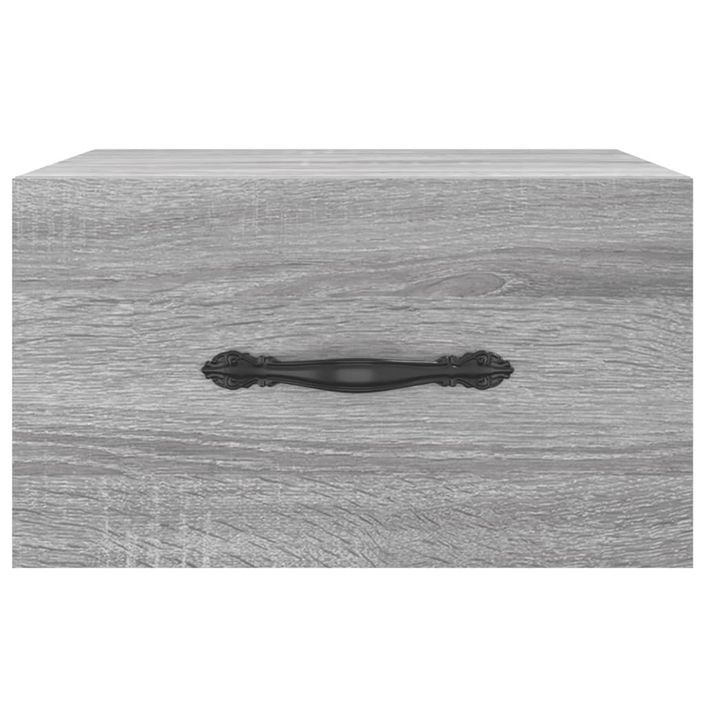 Table de chevet murale sonoma gris 35x35x20 cm - Photo n°5