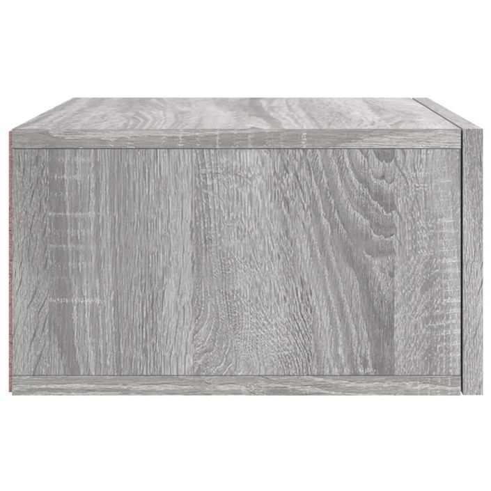 Table de chevet murale sonoma gris 35x35x20 cm - Photo n°7