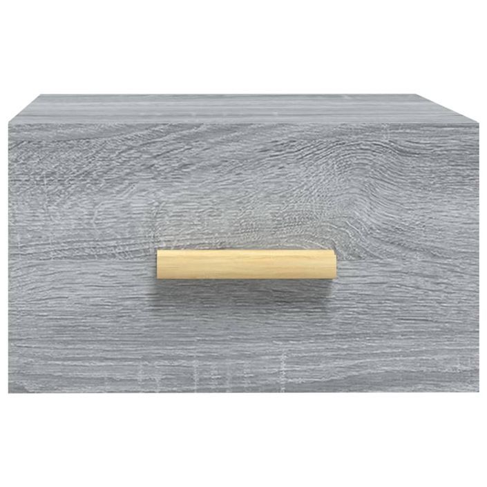 Table de chevet murale sonoma gris 35x35x20 cm - Photo n°5