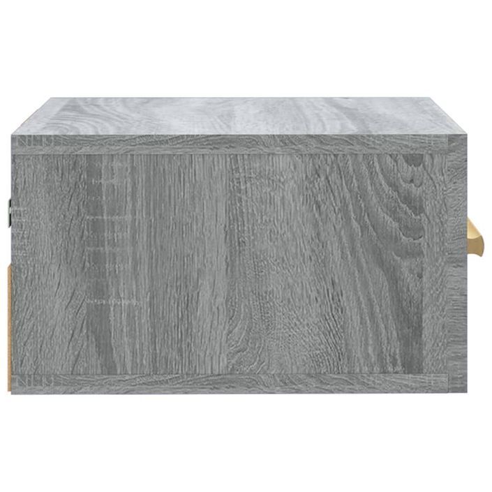 Table de chevet murale sonoma gris 35x35x20 cm - Photo n°7