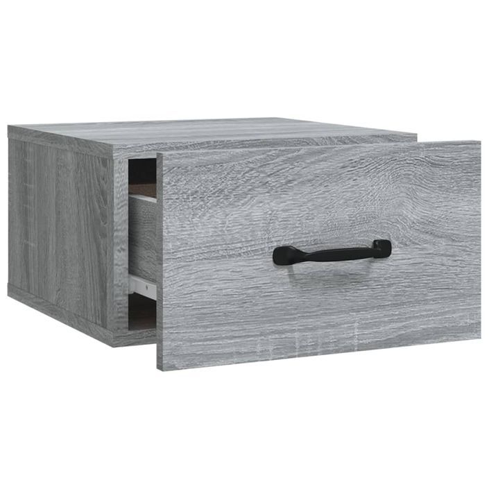 Table de chevet murale Sonoma gris 35x35x20 cm - Photo n°6