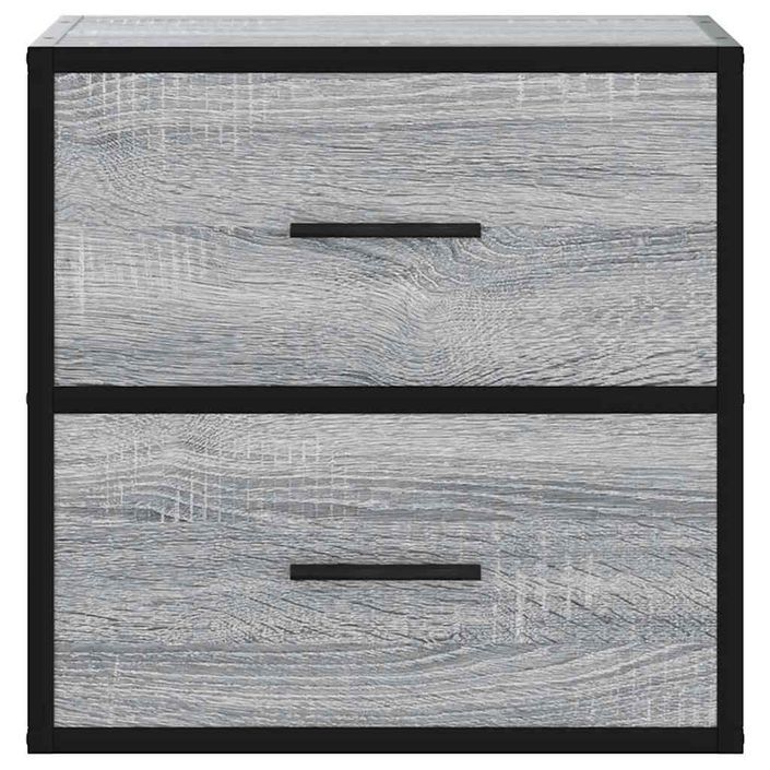 Table de chevet murale sonoma gris 40x31x39,5 cm - Photo n°5