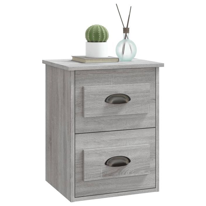 Table de chevet murale sonoma gris 41,5x36x53 cm - Photo n°4