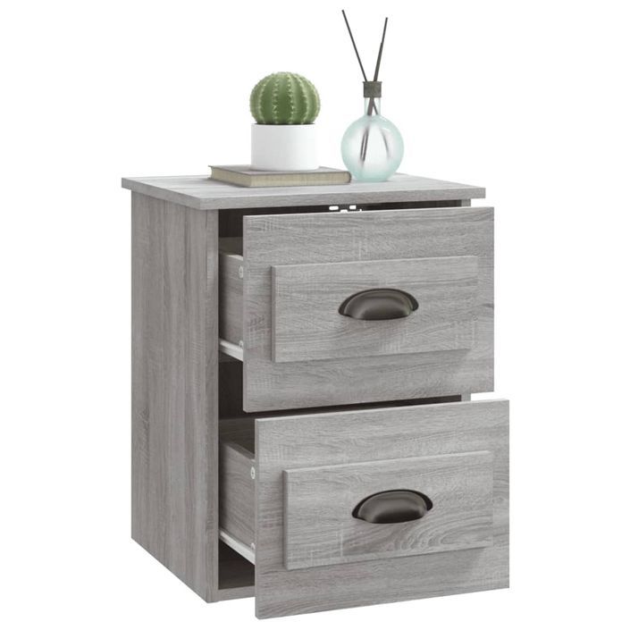 Table de chevet murale sonoma gris 41,5x36x53 cm - Photo n°5