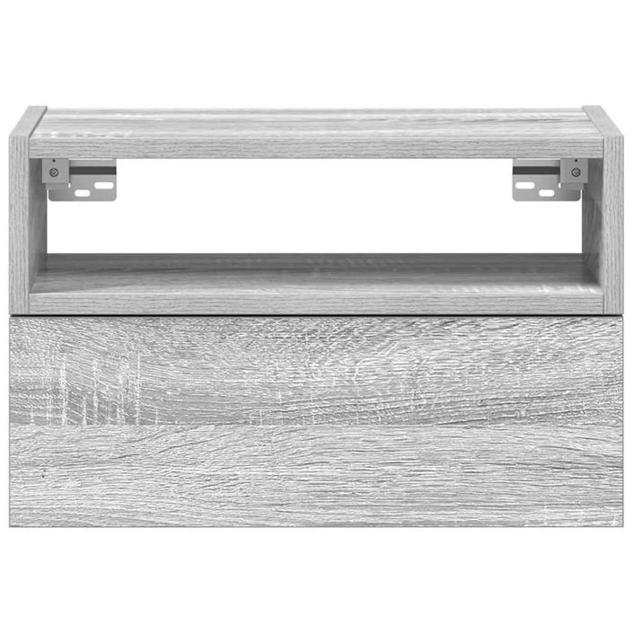 Table de chevet murale sonoma gris 45x26x28,5 cm - Photo n°4