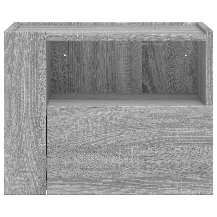 Table de chevet murale sonoma gris 45x30x35 cm - Photo n°4