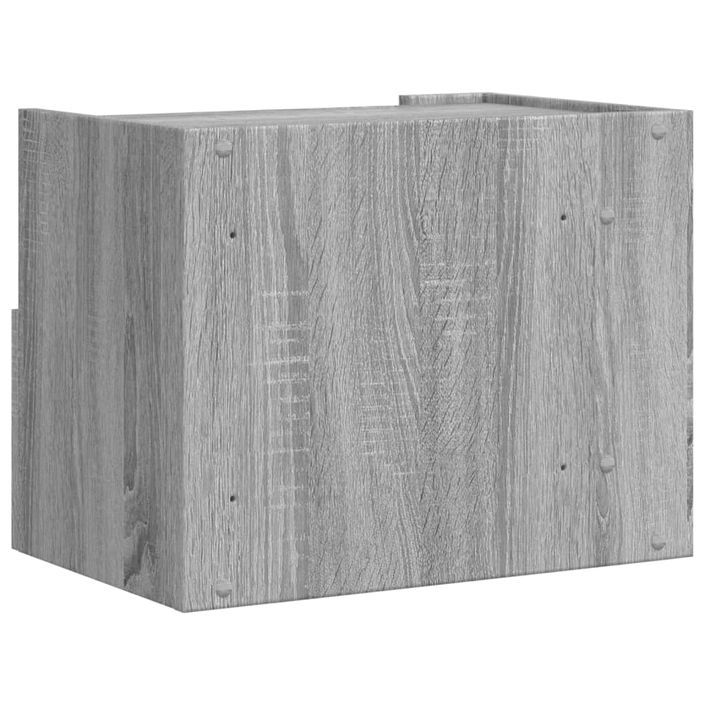 Table de chevet murale sonoma gris 45x30x35 cm - Photo n°6