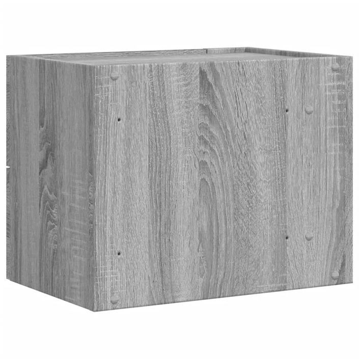 Table de chevet murale sonoma gris 45x30x35 cm - Photo n°6