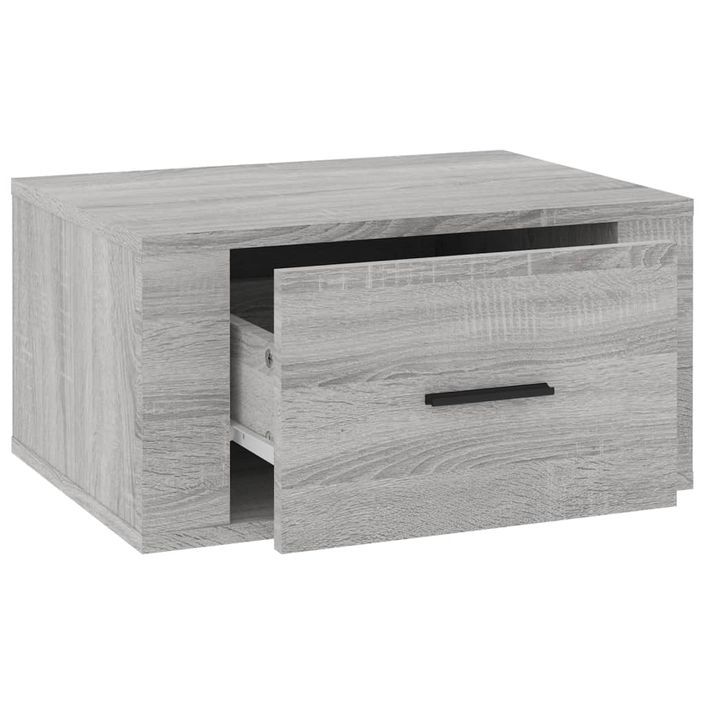 Table de chevet murale Sonoma gris 50x36x25 cm - Photo n°6