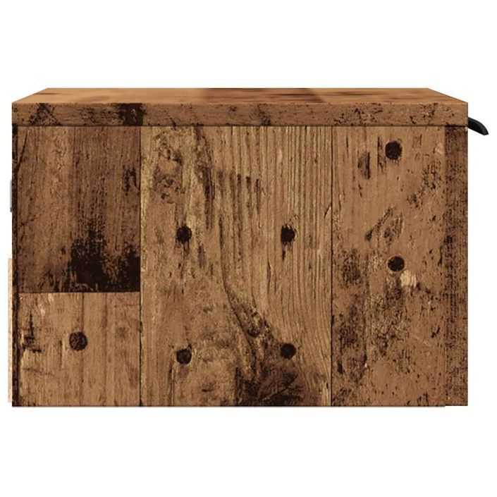 Table de chevet murale vieux bois 34x30x20 cm - Photo n°6