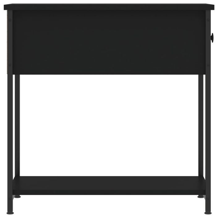 Table de chevet noir 30x60x60 cm Bois d’ingénierie - Photo n°7