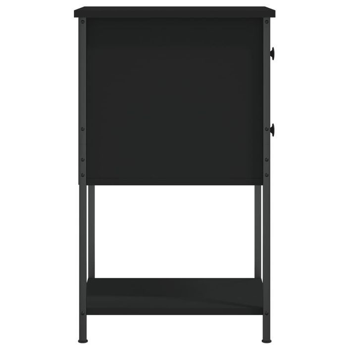 Table de chevet noir 32x42x70 cm bois d’ingénierie - Photo n°7