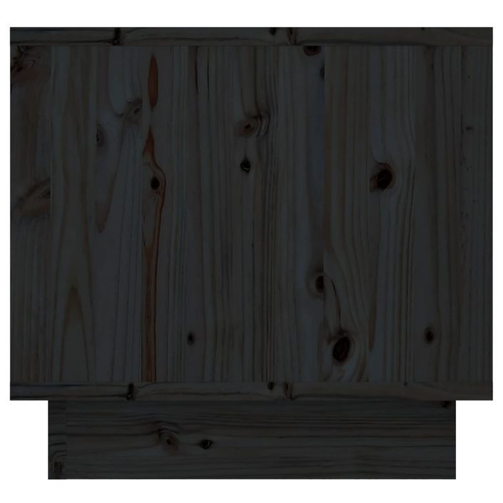 Table de chevet Noir 35x34x32 cm Bois de pin solide - Photo n°6