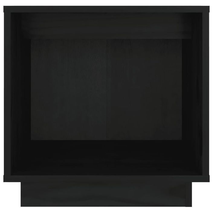 Table de chevet Noir 40x30x40 cm Bois de pin solide - Photo n°3