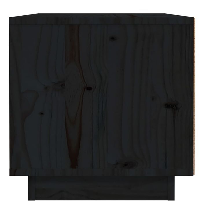 Table de chevet Noir 40x34x35 cm Bois de pin solide - Photo n°6