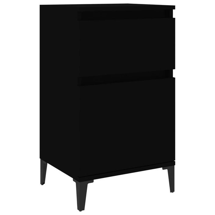 Table de chevet noir 40x35x70 cm - Photo n°2