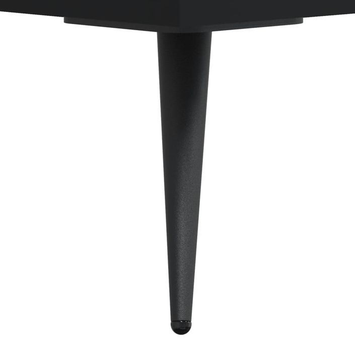 Table de chevet noir 40x40x50 cm bois d’ingénierie - Photo n°11