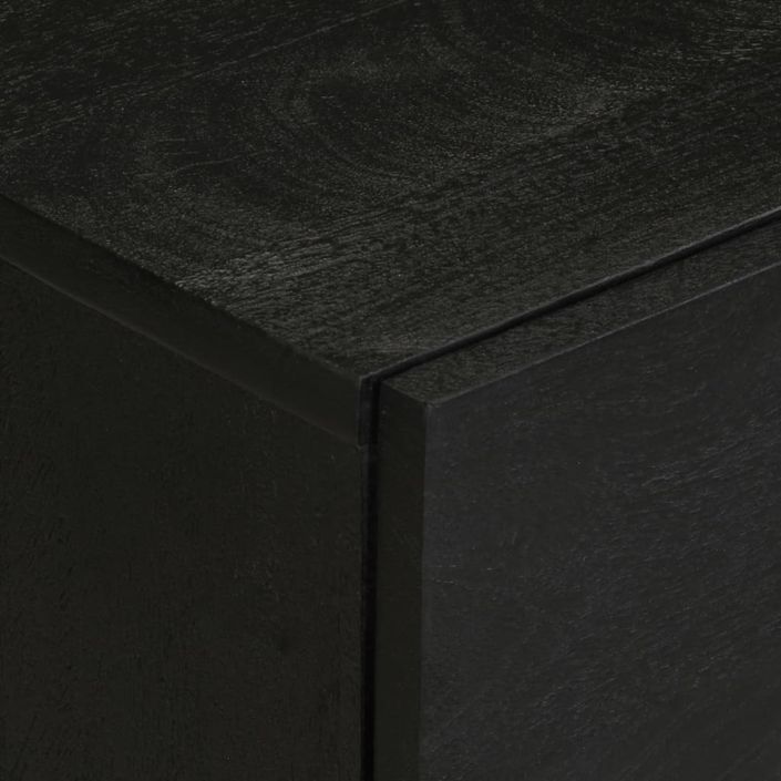 Table de chevet noir 50x33x62 cm bois d'ingénierie - Photo n°6