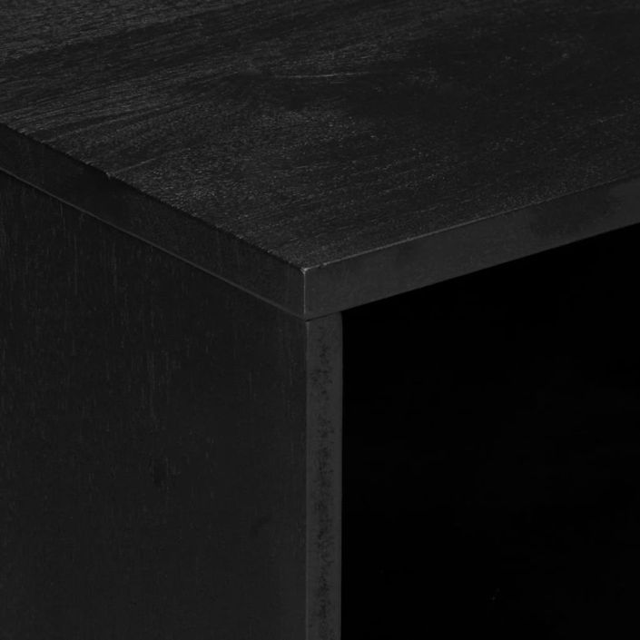 Table de chevet noir 50x33x62 cm bois d'ingénierie - Photo n°6