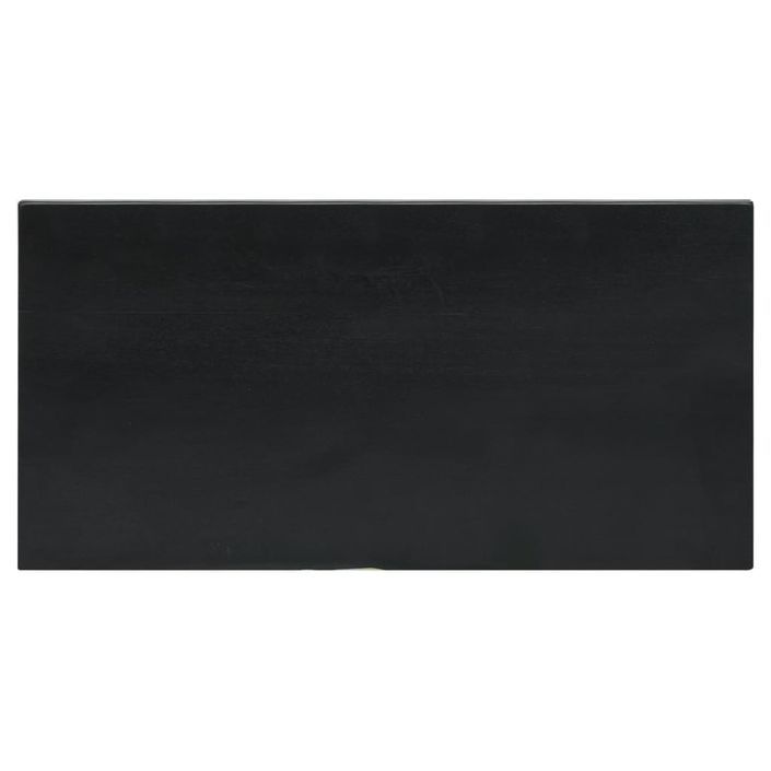 Table de chevet noir 60x30x75 cm bois d'acajou massif - Photo n°7