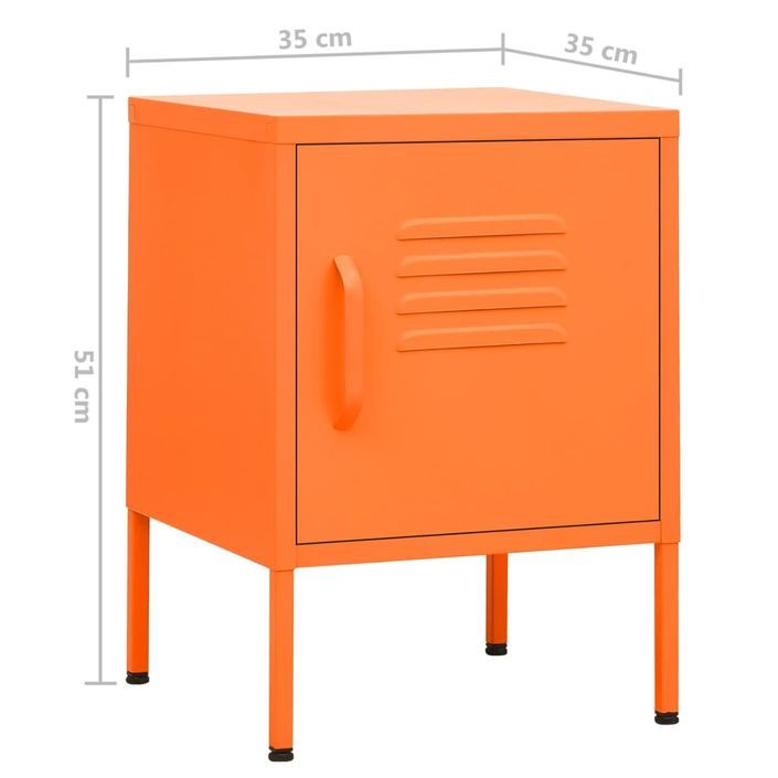 Table de chevet Orange 35x35x51 cm Acier 2 - Photo n°9
