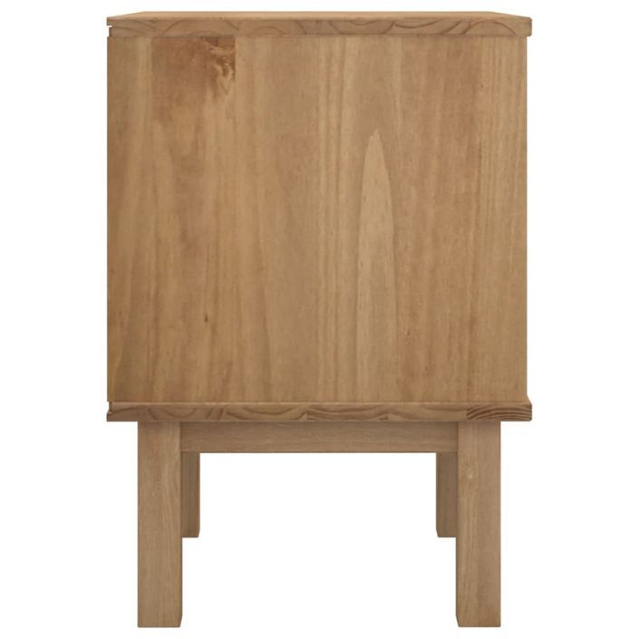 Table de chevet OTTA marron et blanc 45x39x57cm bois pin massif - Photo n°5