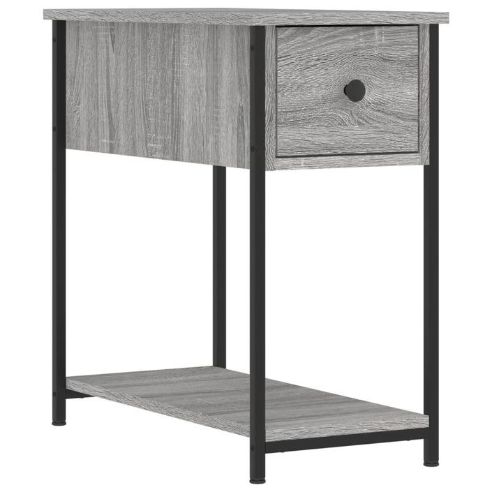 Table de chevet sonoma gris 30x60x60 cm bois d'ingénierie - Photo n°2