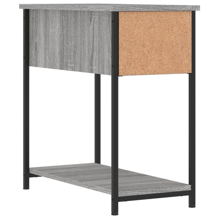 Table de chevet sonoma gris 30x60x60 cm bois d'ingénierie - Photo n°8