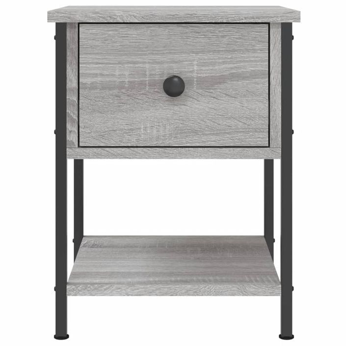 Table de chevet sonoma gris 34x35,5x45 cm bois d'ingénierie - Photo n°6