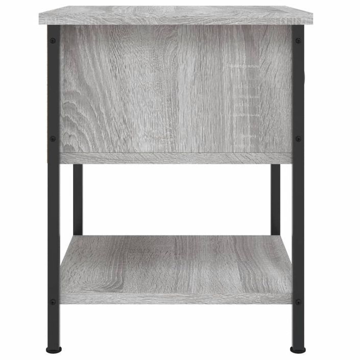 Table de chevet sonoma gris 34x35,5x45 cm bois d'ingénierie - Photo n°7