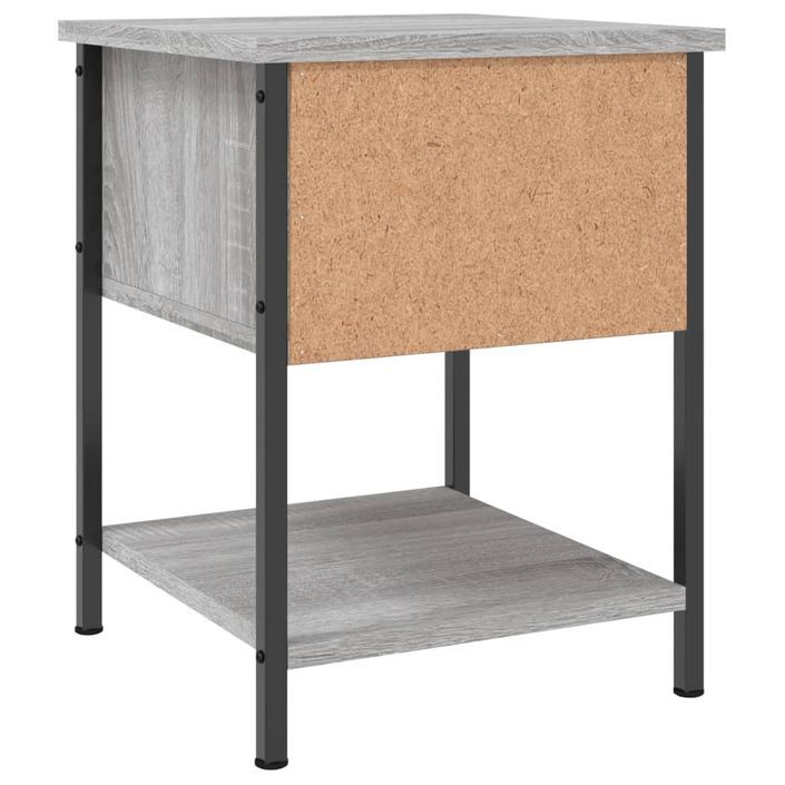 Table de chevet sonoma gris 34x35,5x45 cm bois d'ingénierie - Photo n°8